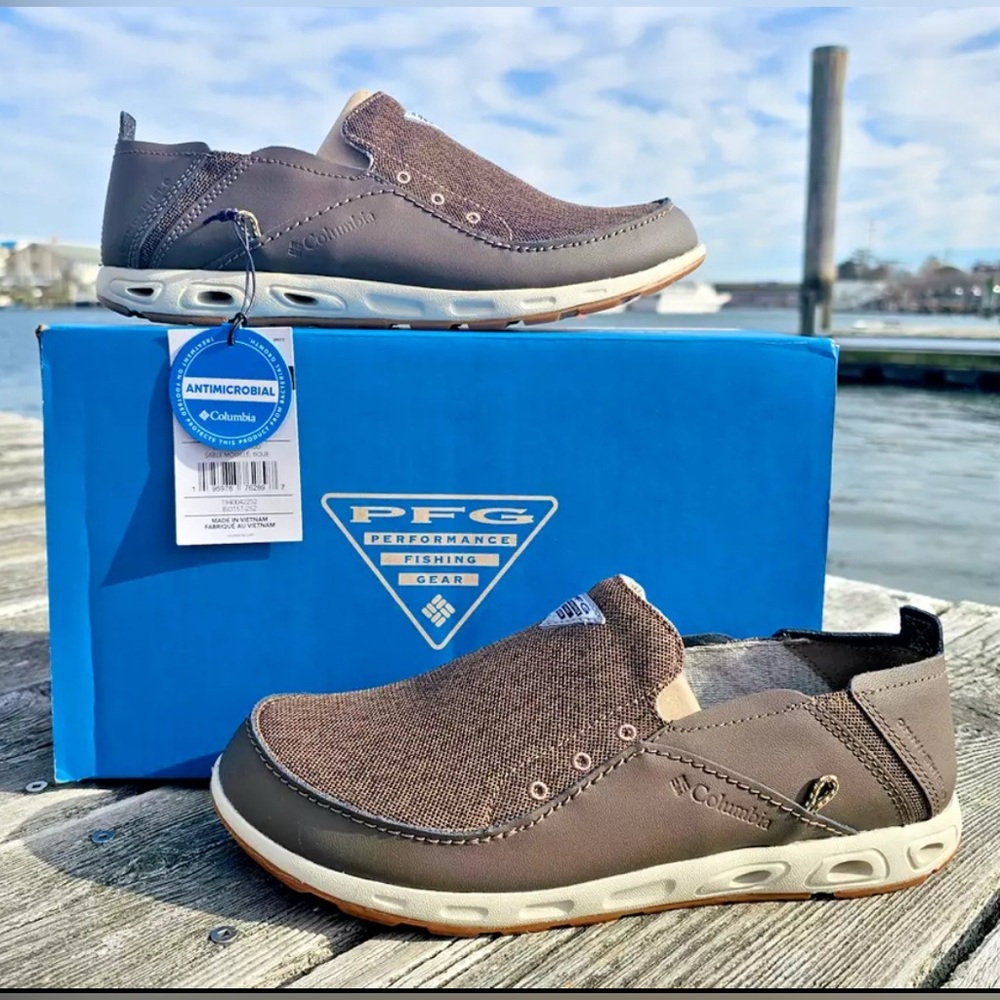 Antimicrobial Columbia PFG Fishing Bahama Vent Hightide Water Shoes Wide Size 9